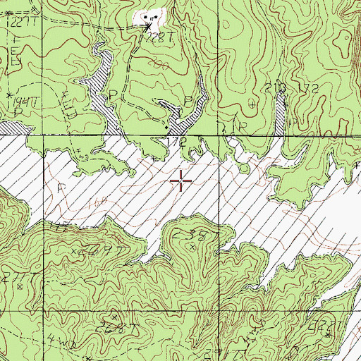 Topographic Map of Brittain Creek, TX