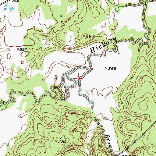 Topographic Map of Brown Creek, TX