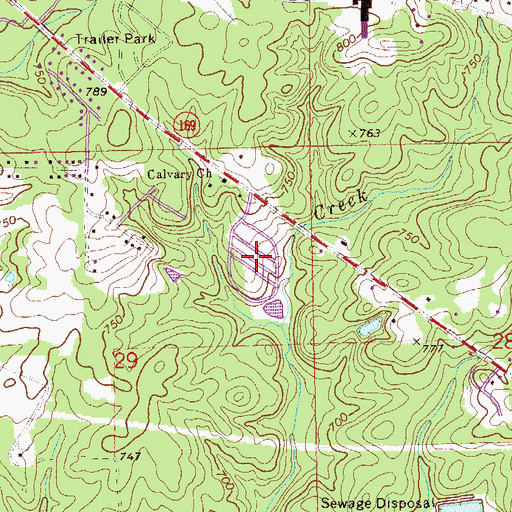 Topographic Map of Edgewood Forest, AL