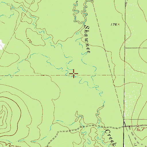 Topographic Map of Brushy Creek, TX