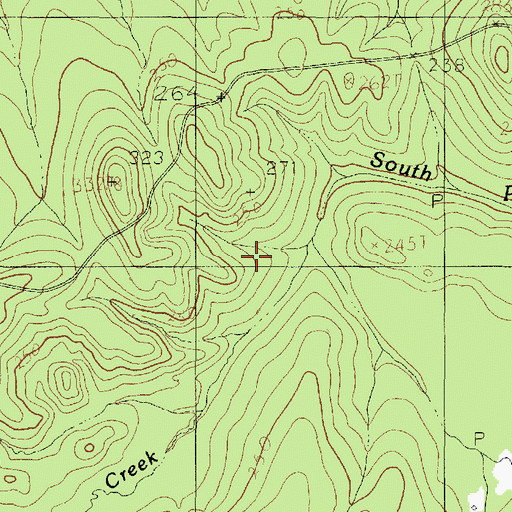 Topographic Map of Brushy Creek, TX