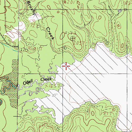 Topographic Map of Brushy Creek, TX