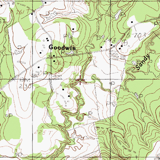 Topographic Map of Brushy Creek, TX