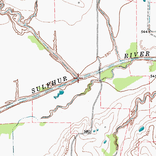 Topographic Map of Brushy Creek, TX