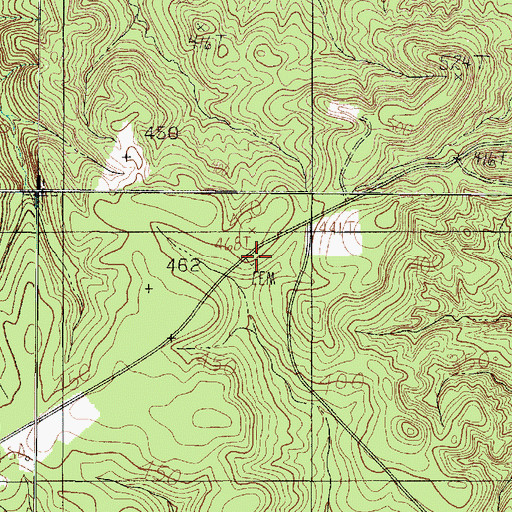 Topographic Map of Buckley Cemetery, TX