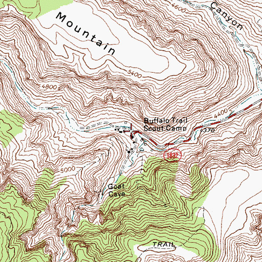 Topographic Map of Buffalo Trail Scout Camp, TX