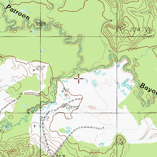 Topographic Map of Bull Bay Creek, TX
