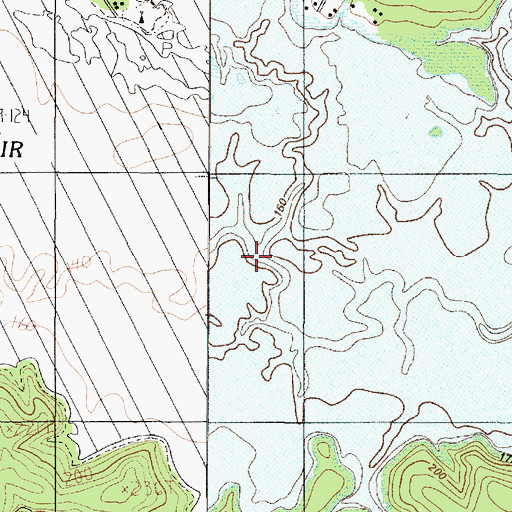 Topographic Map of Bull Creek, TX