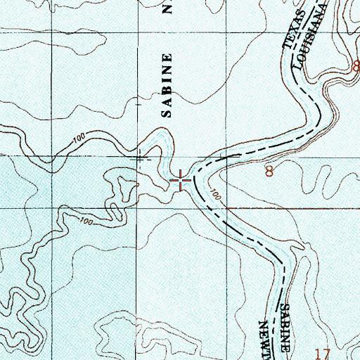 Topographic Map of Bullick Branch, TX