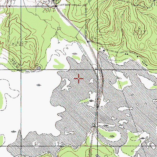 Topographic Map of Caney Branch, TX