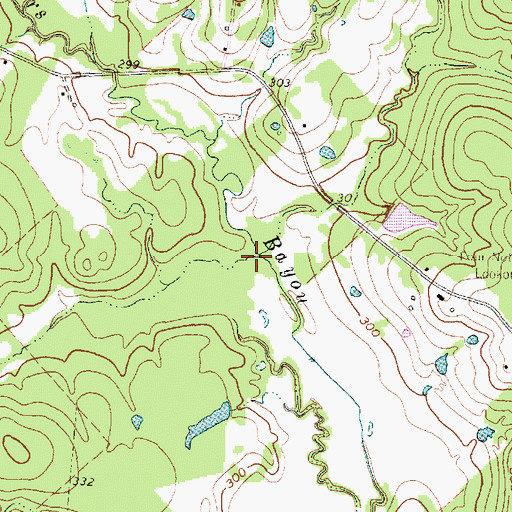 Topographic Map of Caney Creek, TX
