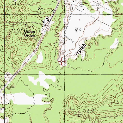Topographic Map of Caney Creek, TX
