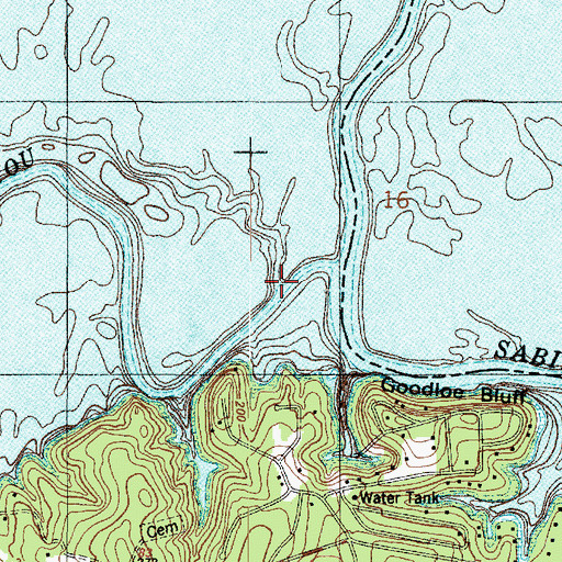 Topographic Map of Carrice Creek, TX