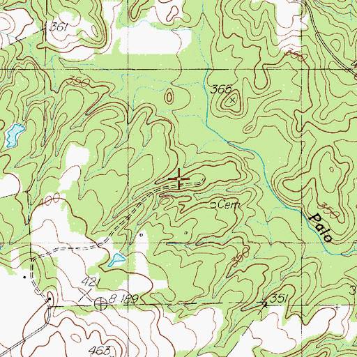 Topographic Map of Cartwright Cemetery, TX