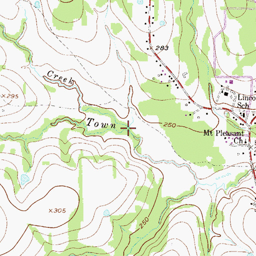 Topographic Map of Carwile Creek, TX