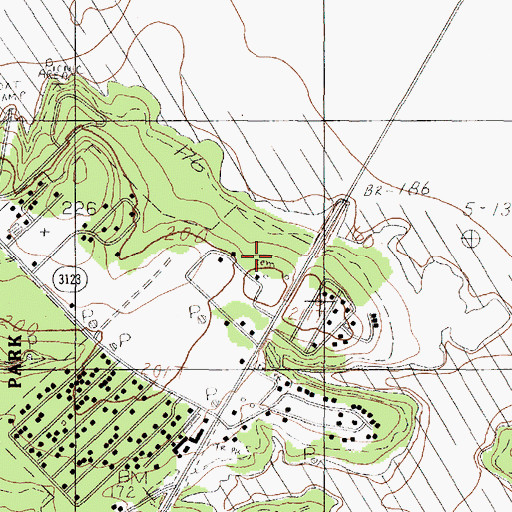 Topographic Map of Cassels Cemetery, TX