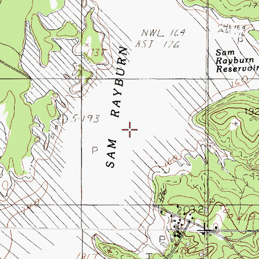 Topographic Map of Cedar Creek, TX