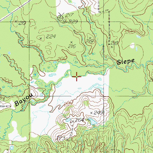 Topographic Map of Chambers Creek, TX