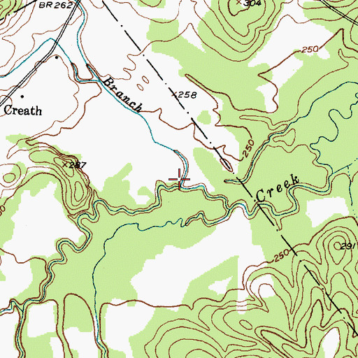 Topographic Map of Chinguapin Branch, TX