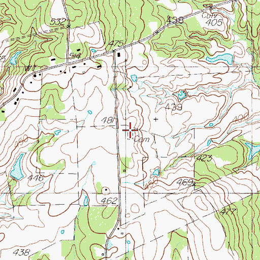 Topographic Map of Chumley Cemetery, TX