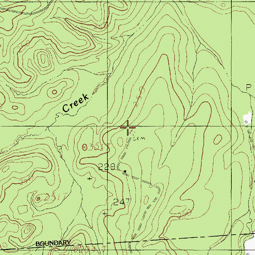 Topographic Map of Clark - Dickey - Smith Cemetery, TX