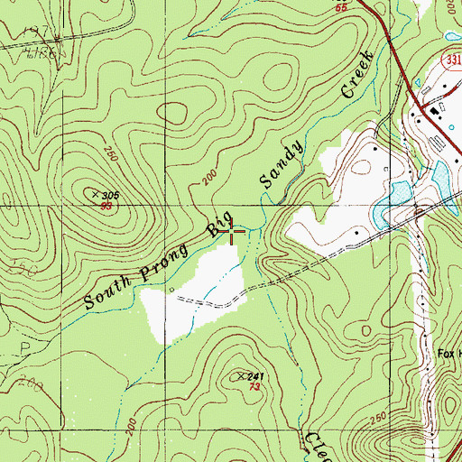 Topographic Map of Clear Branch, TX