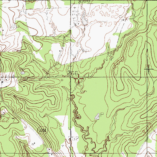 Topographic Map of Clear Branch, TX