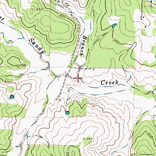 Topographic Map of Clear Branch, TX