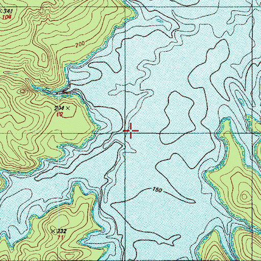 Topographic Map of Clear Creek, TX