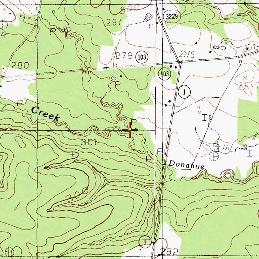 Topographic Map of Clear Creek, TX
