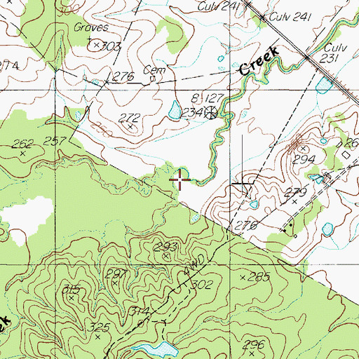 Topographic Map of Clear Creek, TX