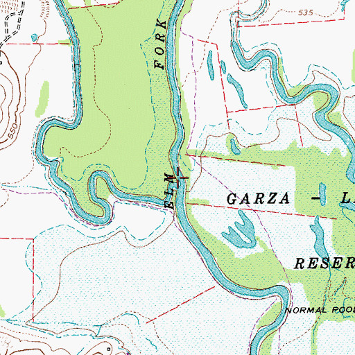 Topographic Map of Clear Creek, TX