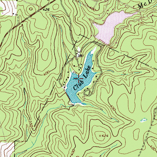 Topographic Map of Club Lake, TX