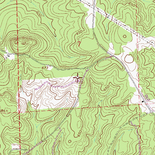 Topographic Map of Flint Hill Cemetery, AL