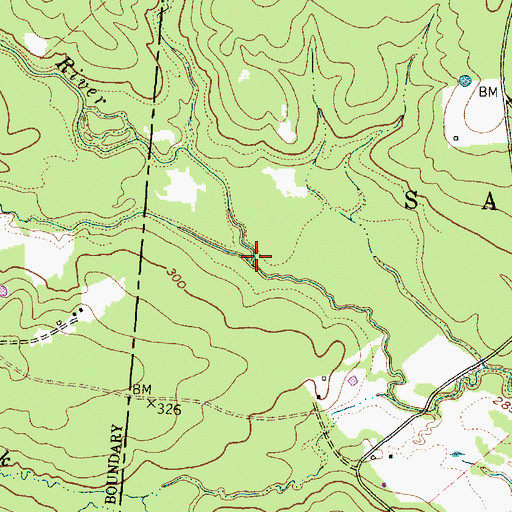 Topographic Map of Cobb Creek, TX