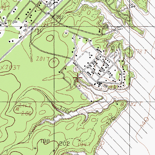 Topographic Map of Cochran Cemetery, TX