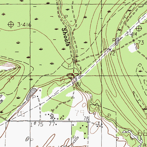 Topographic Map of Coley Creek, TX