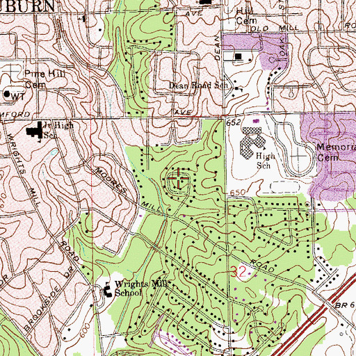 Topographic Map of Forestdale, AL