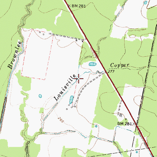 Topographic Map of Copper Creek, TX