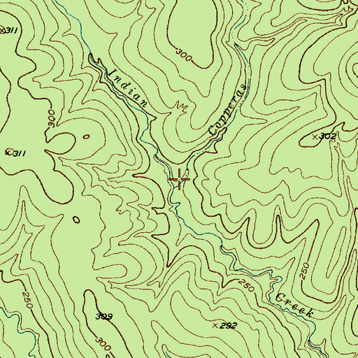 Topographic Map of Copperas Branch, TX