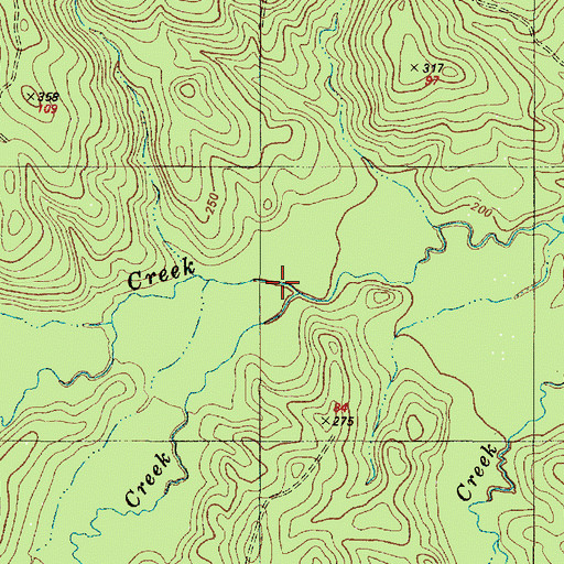 Topographic Map of Copperas Creek, TX