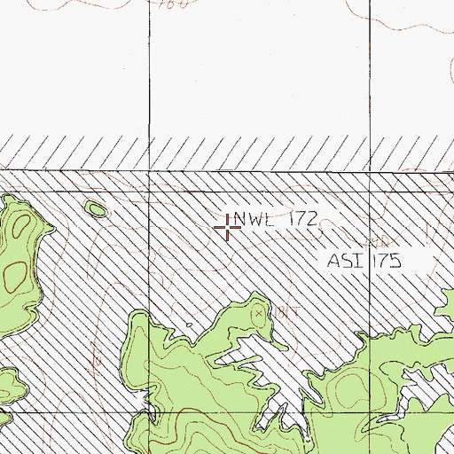 Topographic Map of Corsey Creek, TX