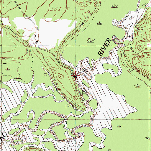 Topographic Map of Cottingham Bridge, TX