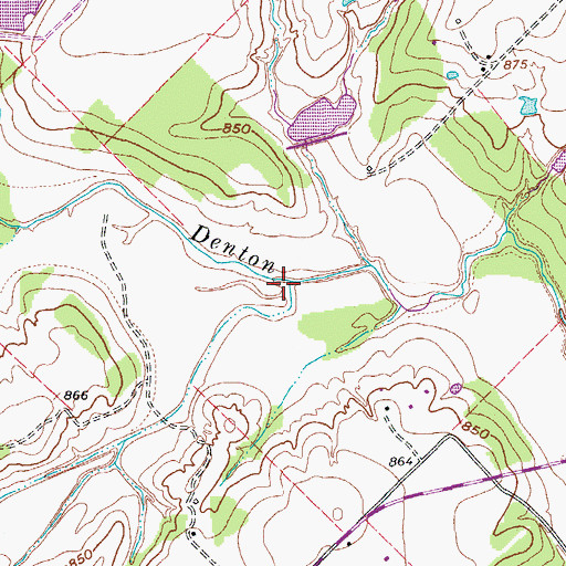 Topographic Map of Cottonwood Creek, TX