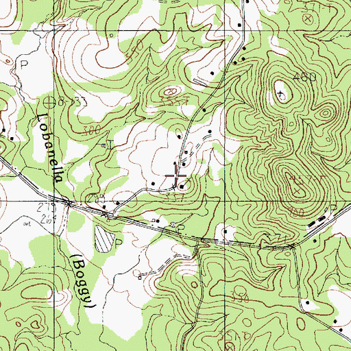 Topographic Map of County Line Church, TX