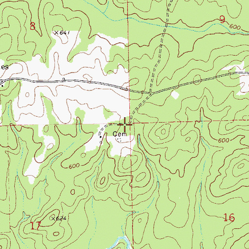 Topographic Map of Friendship Church (historical), AL