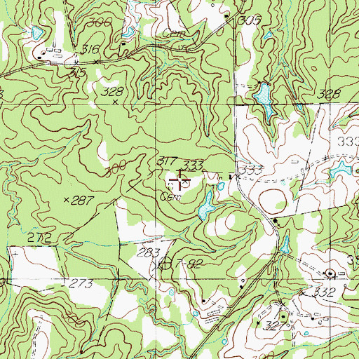 Topographic Map of Creech Cemetery, TX
