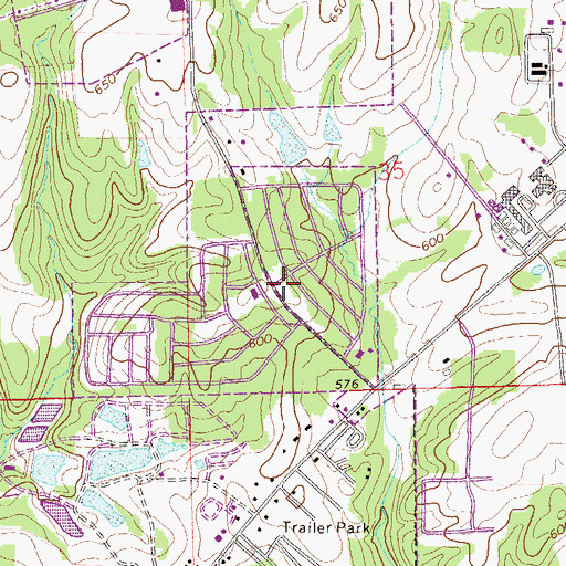 Topographic Map of Gentilly Branch First Baptist Church, AL