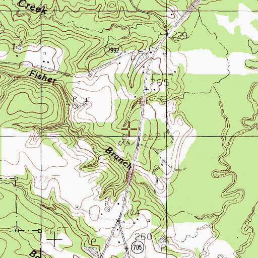 Topographic Map of Crow Cemetery, TX