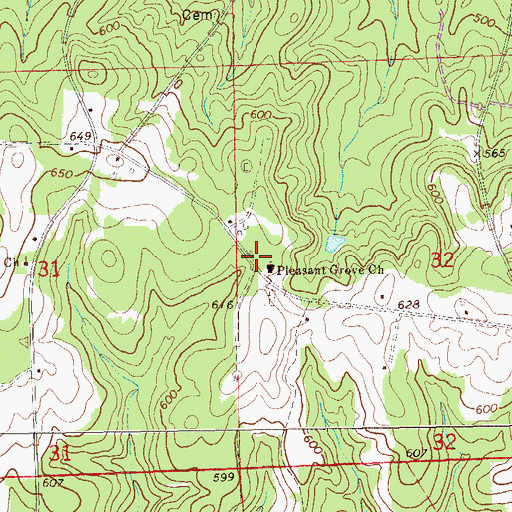 Topographic Map of Gillett (historical), AL